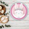 8 Count Pink Bunny Floral Paper Plates for Girl Baby Shower Birthday Table Decor 9"